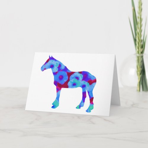 Pop Art Horse Blank Note Card