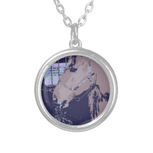 Pop Art Horse Silver Plated Necklace