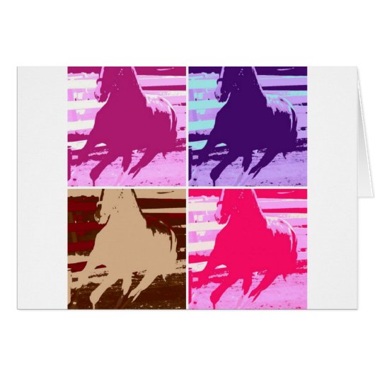 Pop Art Horses Cards (Front Horizontal)