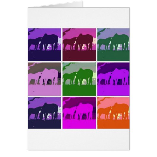 Pop Art Horses Cards (Front)