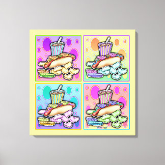 Pop Art HOT DOG Gallery Wrap Canvas Print