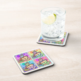 POP ART HOT DOGS BEVERAGE COASTER