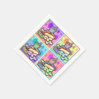 POP ART HOT DOGS NAPKINS