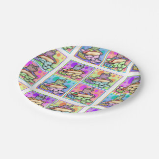POP ART HOT DOGS PAPER PLATES
