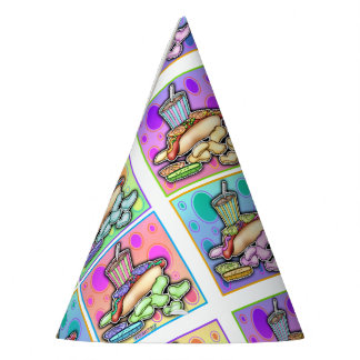 POP ART HOT DOGS PARTY HAT