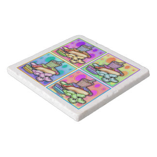 POP ART HOT DOGS TRIVET