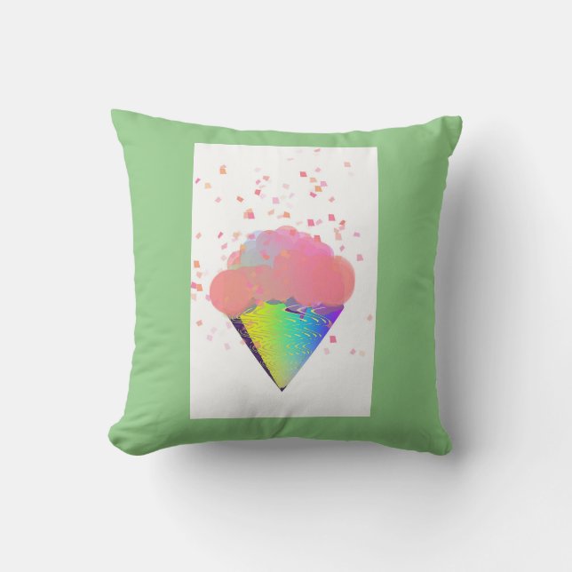 POP ART ICE CREAM CONE Kids Throw Pillow (Front)
