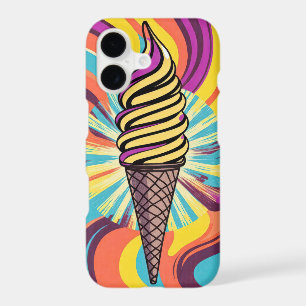 Pop Art Ice Cream Cone Psychedelic iPhone 17 Case