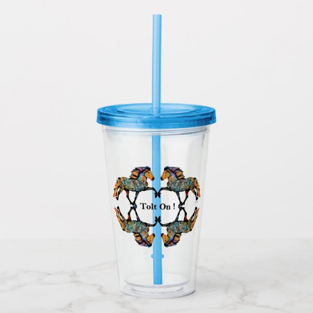 Pop Art Icelandic Horse  Acrylic Tumbler (Front)