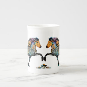 Pop Art Icelandic Horse Bone China Mug