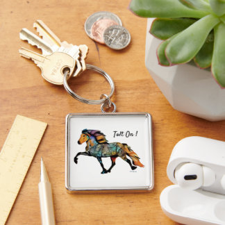 Pop Art Icelandic Horse Keychain