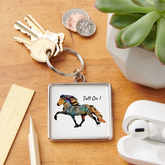 Pop Art Icelandic Horse  Keychain (Desk)
