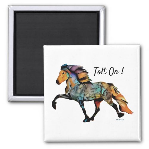 Pop Art Icelandic Horse  Magnet