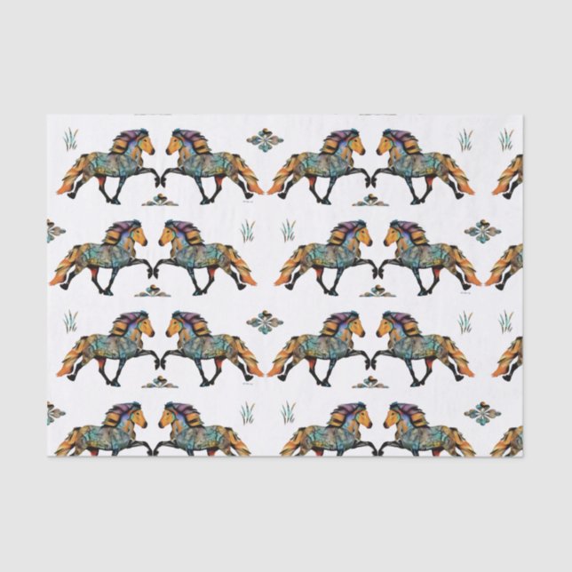 Pop Art Icelandic Horse  Tissue Paper (Front)
