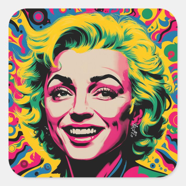 Pop Art Icon Sticker (Front)