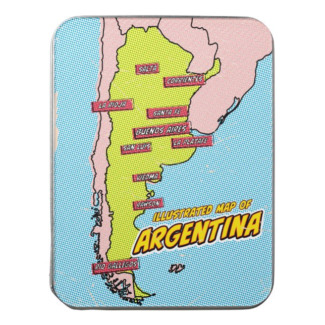 Pop Art Illustrated Argentina  Jigsaw Puzzle (Lid Vertical)