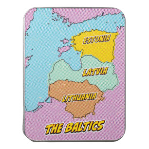 Pop Art Illustrated Baltic States map Jigsaw Puzzle