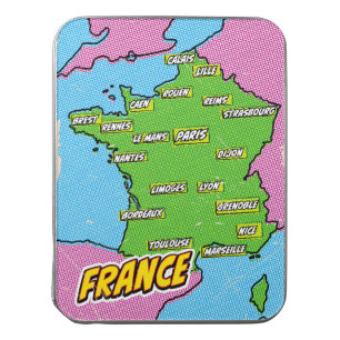 Pop Art Illustrated France map Jigsaw Puzzle