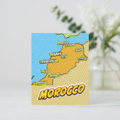 Pop Art Illustrated Morocco map (Standing Front)