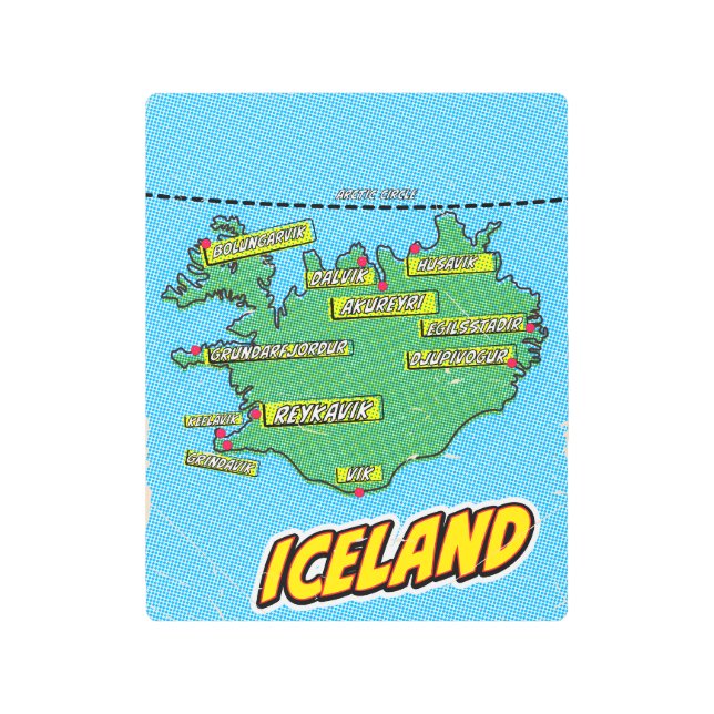 Pop Art Illustrated New York City map (Front)