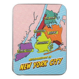 Pop Art Illustrated New York City map Jigsaw Puzzle