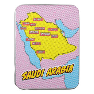 Pop Art Illustrated Saudi Arabia map Jigsaw Puzzle