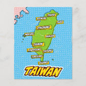 Pop Art Illustrated Taiwan map (Front)