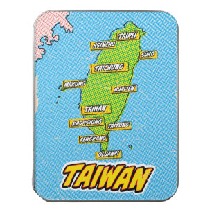 Pop Art Illustrated Taiwan map Jigsaw Puzzle