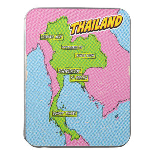 Pop Art Illustrated Thailand map Jigsaw Puzzle