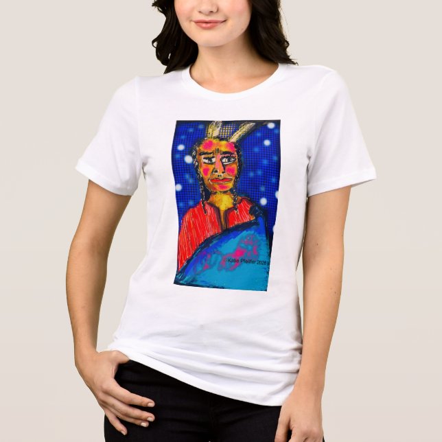 Pop Art Indian #1 Tri-Blend Shirt (Front)