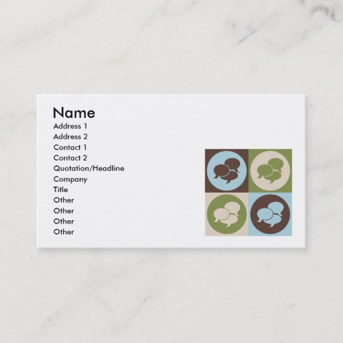 Pop Art Interpreting Business Cards