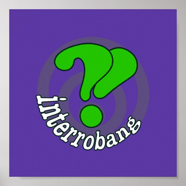 Pop Art Interrobang (Blurple) Poster (Front)