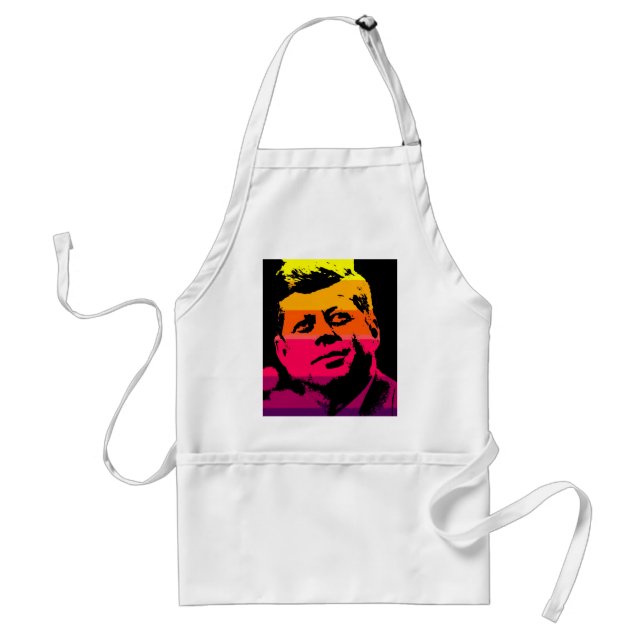 Pop Art Jack JFK John F. Kennedy Adult Apron (Front)