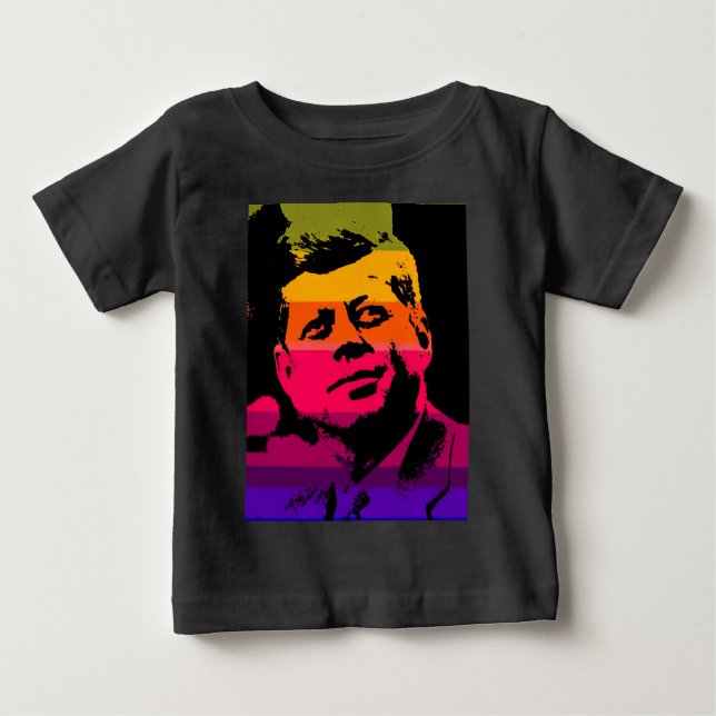 Pop Art Jack JFK John F. Kennedy Baby T-Shirt (Front)