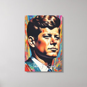Pop Art Jack JFK John F. Kennedy Canvas Print