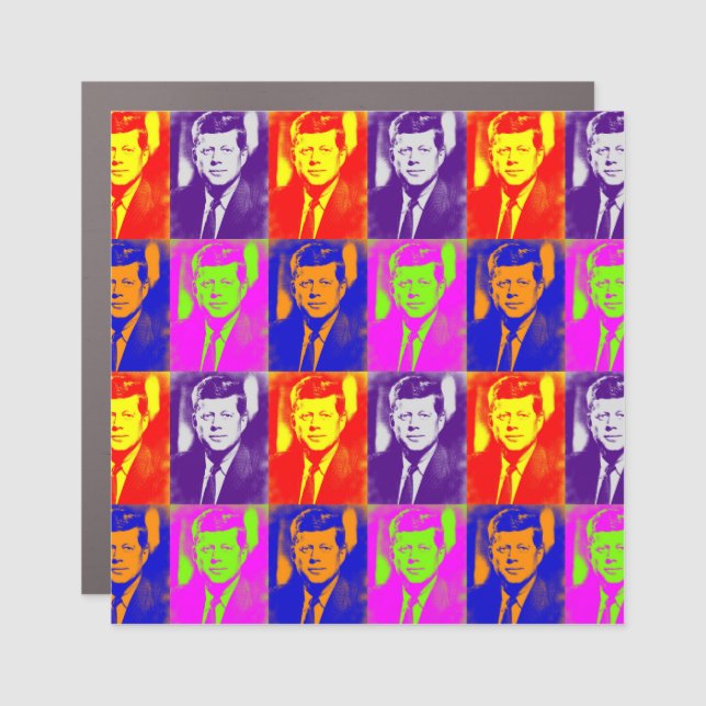 Pop Art Jack JFK John F. Kennedy Car Magnet (Front)