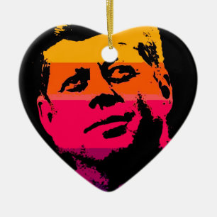 Pop Art Jack JFK John F. Kennedy Ceramic Ornament