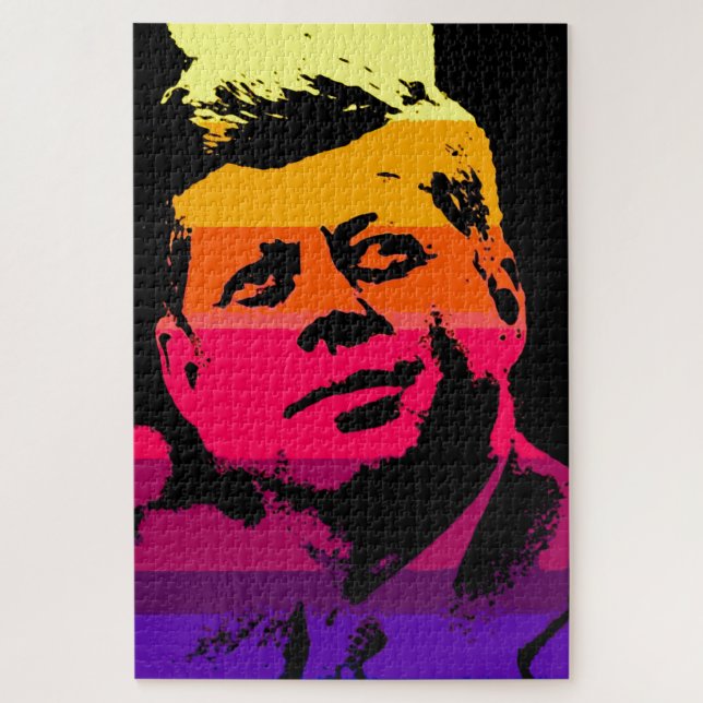 Pop Art Jack JFK John F. Kennedy Jigsaw Puzzle (Vertical)