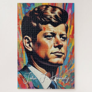 Pop Art Jack JFK John F. Kennedy Jigsaw Puzzle