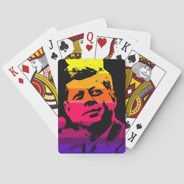 Pop Art Jack JFK John F. Kennedy Poker Cards (Back)