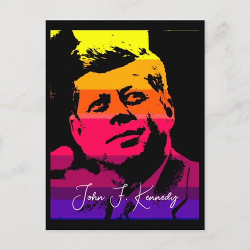 Pop Art Jack JFK John F Kennedy Postcard