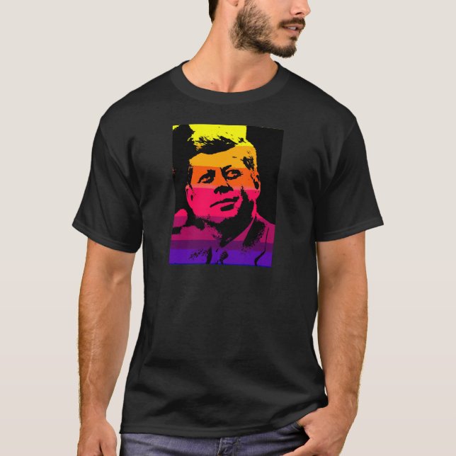Pop Art Jack JFK John F. Kennedy T-Shirt (Front)