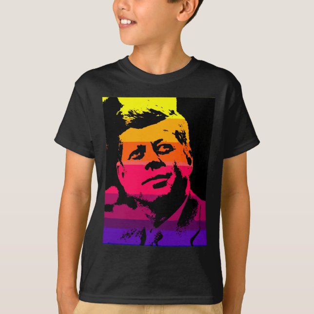 Pop Art Jack JFK John F. Kennedy T-Shirt (Front)