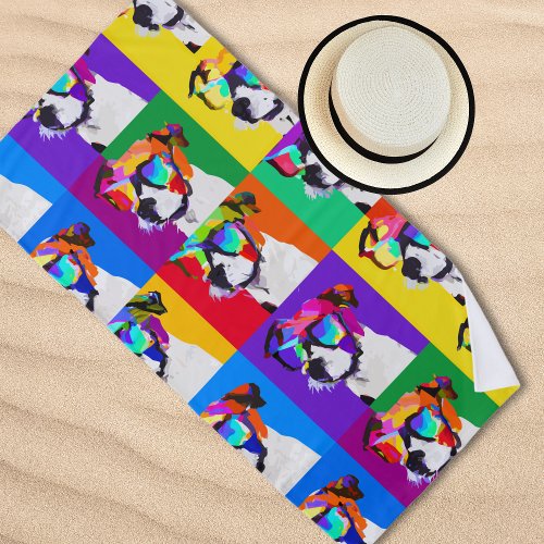 Pop Art Jack Russell Terriers Beach Towel