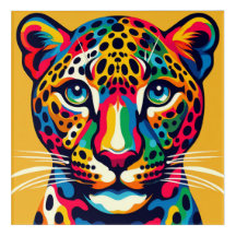 Pop Art Jaguar 12 x 12 Acrylic Wall Art