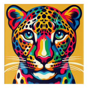 Pop Art Jaguar 12 x 12 Acrylic Wall Art