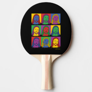 Pop Art Jesus Ping Pong Paddle