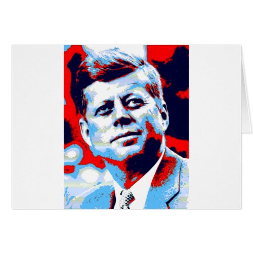 Pop Art JFK John F Kennedy Red Blue