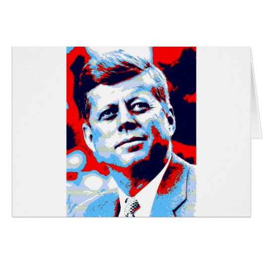 Pop Art JFK John F. Kennedy Red Blue (Front Horizontal)