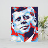 Pop Art JFK John F. Kennedy Red Blue (Standing Front)